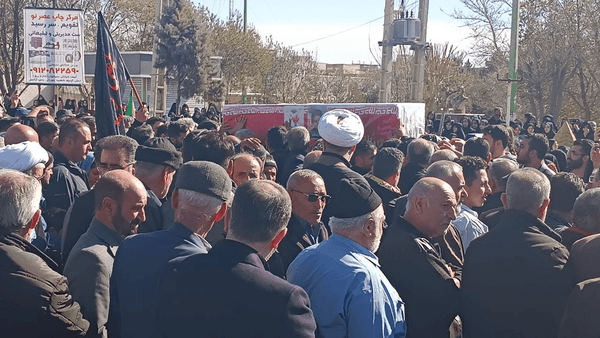 Funeral ceremony of Mahyar Zanganeh in Abyek, Qazvin