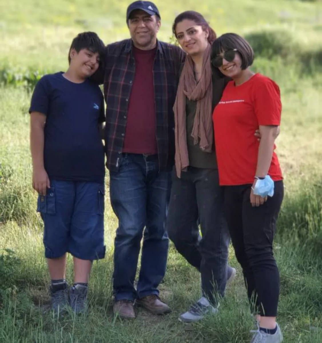 A picture of Masoumeh with her family. The entire family was killed in the Israeli attack.