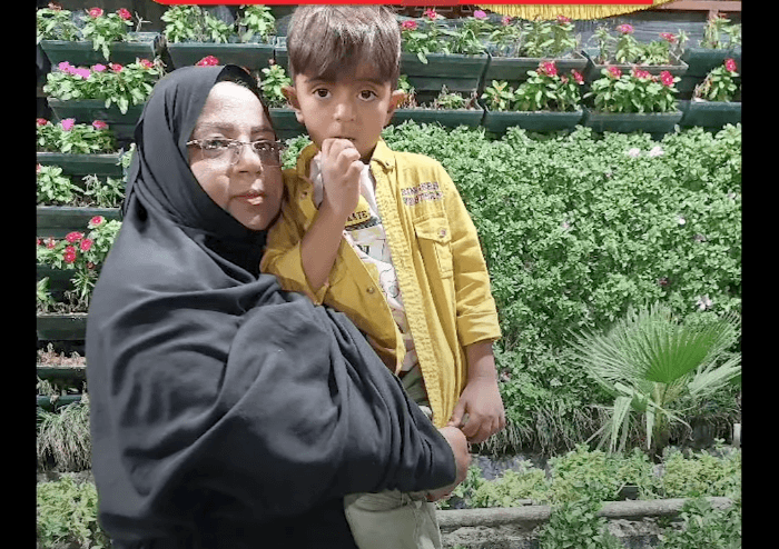 Reza Habashian and his mother