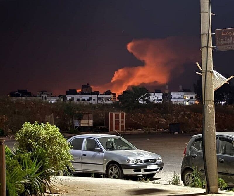 Airstrike near residential area, Borujerd