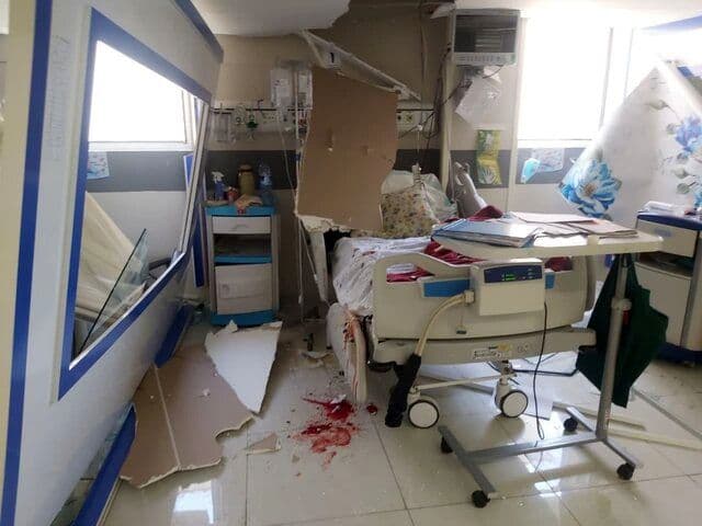 Missile attack on area adjacent to Farabi Hospital, Kermanshah