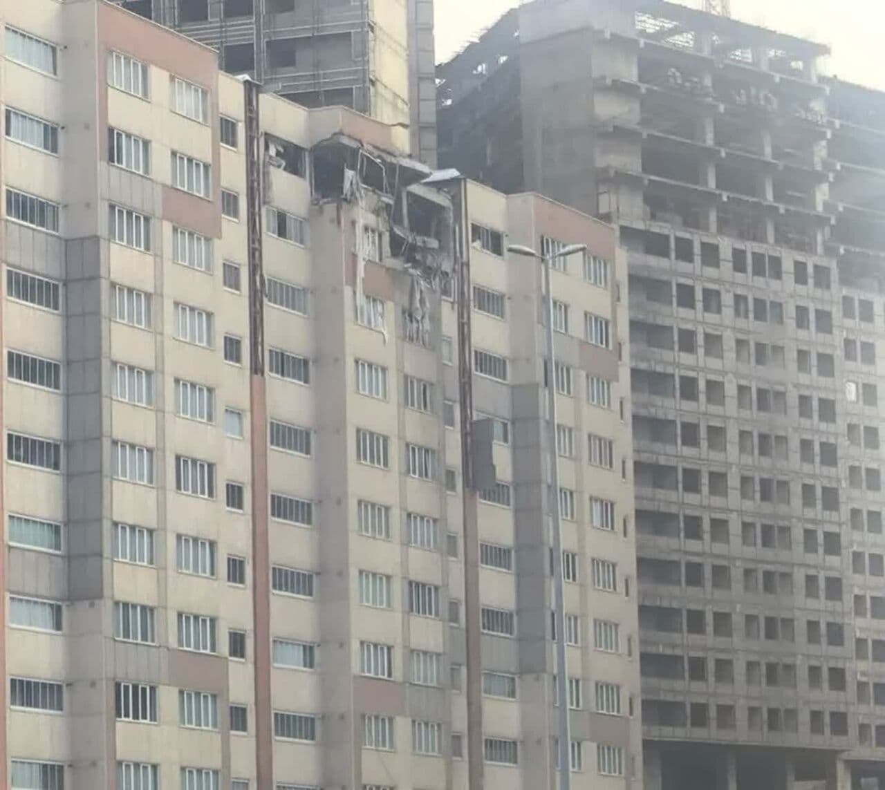 Airstrike on Abrisham Residential Tower, Marzdaran Town, Tabriz
